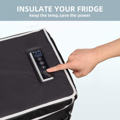 12V 30 Quart (28L) Portable Fridge & 30 Quart Insulated Protective Cover A3001-02803+A3001-01811
