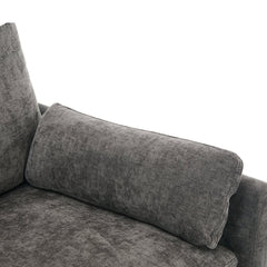 68.1' Cozy Upholstered Loveseat Sofa with Double Cushion Design, Grey Chenille