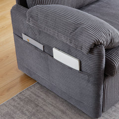 MH'' 64.5 Inch Sleeper Sofa Bed  3-in-1 Adjustable Sleeper with Pullout Bed   2 Pillows and Side Pockets  Soft Corduroy Convertible Sleeper Sofa Bed for Living Room Bedroom Apartment Office