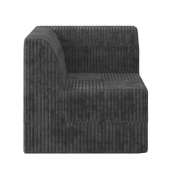 Modern Minimalist L Shape Modular Sectional Sofa, Sleeper Corduroy Couch, Comfy Space-Efficient Design, Grey