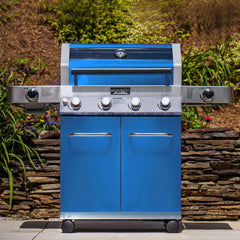 Monument Grills 35633B | Matte Blue Infrared Propane Gas Grill 35633B