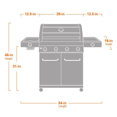 Monument Grills 35633B | Matte Blue Infrared Propane Gas Grill 35633B