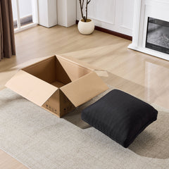 99*69' Modular Sectional Living Room Sofa Set, Modern Minimalist Style Couch, Upholstered Sleeper Sofa for Living Room, Bedroom, 2 PC Free Combination, Installation-free Sofa, L-Shape, Black
