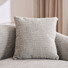 Boneless L-Shape Sectional Sofa with Curved Chaise,Grey Modular Chenille Compression Couch,30D High-Density Foam,Minimalist Modular Couches Sleeper for Living Room Bedroom Apartment Lounge.