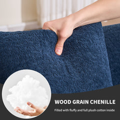 Full Compression Sponge Navy Blue Modular Chenille L-Shape Sectional Sofa with High-Density Foam,99'L, Spacious and Comfortable