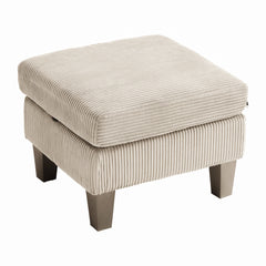 L-Shaped Sofa with Padded Corduroy: Multi-functional Design, Modern Luxury Appearance - Ideal for Living Rooms, Apartments - Easy Assembly & Maintenance,off-white