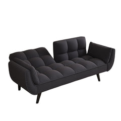74 'black sofa Soft two armrests throw pillow pillow comfortable fit apartment bedroom small space