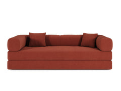 78.8inch  Modular Sectional Sofa, Convertible Pudding Block Sofa, Floor Standing Sofa Bed Arm Comfort Sofa Bed, Compression Sofa for Living Room and Bedroom -  (Orange)