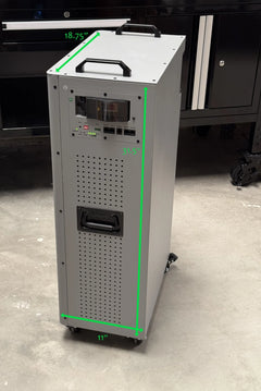Full Battery 48V Tower: Rugged LifePO4 Battery w/ Active Balance & 200A BMS up to 16.4 kWh