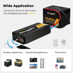 BougeRV 3000W 12V Pure Sine Wave Inverter ISE175