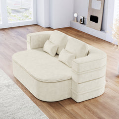 75''2-in-1 Foldable Sofa,Convertible Sleeper Foam Sofa Bed with Multi Functional Blanket, Chenille Floor folding sofa bed,  Floor Sofa Lounge Sofa for Living Room Bedroom Lounge Studio