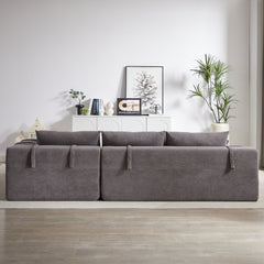 Modern Chenille Upholstered Sectional Sofa Couch Set,Modular 108' L Shaped Sectional Living Room Sofa Set With 6 Pillows,Free Combination Sofa Couch for Living Room,Bedroom(Right Chaise)W834P240002