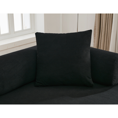 [NEW ARRIVED] [VIDEO PROVIDED] 78.5' Folding Convertible Out Sleeper Sofa Bed,4-in-1 DIY Combination Convertible Sofa,3 seat, Folding  Sofa, King Size , Bedroom,Apartment,Corduroy,Black
