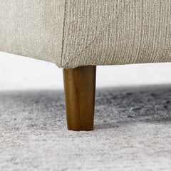 Modern Rectangular Pet Sofa with Backrest and Armrests, Soft Cushion for Small and Medium Dogs, Beige Linen