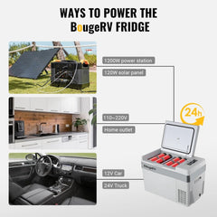 12V 30 Quart (28L) Portable Fridge & 30 Quart Insulated Protective Cover A3001-02803+A3001-01811