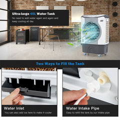 4-In-1 Portable Indoor Outdoor Evaporative Air Cooling Fan, 9740 CFM (91025436)