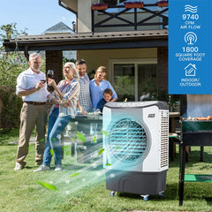 4-In-1 Portable Indoor Outdoor Evaporative Air Cooling Fan, 9740 CFM (91025436)
