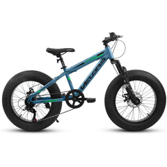 V20235 20 Inch Fat Tire Bike Adult 7 Speed Mountain Bike, Dual Disc Brakes, High Carbon Steel Frame, Front Suspension, Mountain Buggy, City Commuter City Bike, Fat Tire Bike