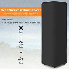 41,000 BTU Outdoor Propane Gas Patio Heater W/ Lockable Wheels (98052550)