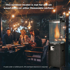 41,000 BTU Outdoor Propane Gas Patio Heater W/ Lockable Wheels (98052550)
