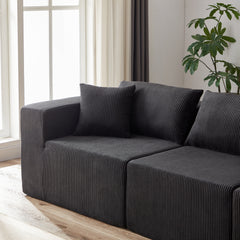 104-Inch Corduroy  Modular L Shaped Sectional Sofa,Luxury Floor Couch Set,Upholstered Indoor Furniture,Foam-Filled Compressed Sofa for Living Room,Bedroom,4 PC Free Combination