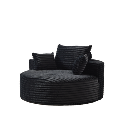 55''L Corduroy Sponge single sofa,No Assembly Required,Fluffy Modern Sleeper Chair for Living room, Bedroom, Lounge and Projection Room(Not a swivel chair.)