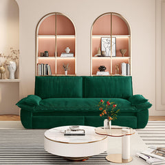 73.2' Queen Pull Out Sofa Bed,3-in-1 Convertible Sleeper Sofa,Multi-Functional Velvet Loveseat Bed,Green(New Sku:W1885S00198/W1885S00231)