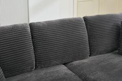 [VIDEO/New]Combination Modular Convertible Sectional Sofa Bed Set,Armrest storage, Stainless steel cup holder, USB, Upholstered Sofa, Deep Seat, Living Room, Loft, Apartment, Office, 2 Colors