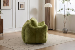 Giant Bean Bag Couch for Adults, Ultra Soft Fluffy Loveseat Bean Bag Sofa, Oversized Chase Lounge Chair Indoor for Living Room Bedroom, No Assembly Required Cozy Reading Chair with Pillows, Green