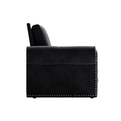 93.7 ' King Pull Out Sofa Bed, Chesterfield Sofa, 3-in-1 Velvet Convertible Sleeper Sofa with Nailhead Trim & Rolled Arm, Multi-Functional Sofa Bed for Living Room, Bedroom, Apartment, Office, Black