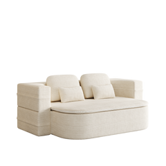 75''2-in-1 Foldable Sofa,Convertible Sleeper Foam Sofa Bed with Multi Functional Blanket, Corduroy Floor folding sofa bed,  Floor Sofa Lounge Sofa for Living Room Bedroom Lounge Studio