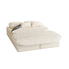 75''2-in-1 Foldable Sofa,Convertible Sleeper Foam Sofa Bed with Multi Functional Blanket, Corduroy Floor folding sofa bed,  Floor Sofa Lounge Sofa for Living Room Bedroom Lounge Studio