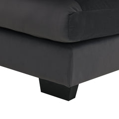 Modern U-shaped Sectional Sofa with Waist Pillows, 6-seat Upholstered Sleeper Sofa with Chaise Lounge in Velvet, 109.8*55.9', Gray