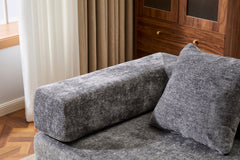 Floor Couch,Compression Sofa,Convertible Floor Sofa Bed-with Pillow Back Support Armrest,Comfy Futon Couch Lounge Sleeper Bed,Chenile fabric,for Living Room Bedroom (DARK-GREY)
