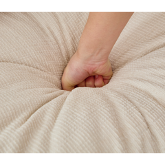 [NEW ARRIVED] [VIDEO PROVIDED]Modular Sofa,No Armrests,At will DIY,Soft Chenille Fabric,Neck Pillow-Back Lounge Sofa Chair,Reading Nook, or Apartment Living, Lumbar Pillow,2 Seats,Upholstered,Beige