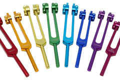 Rare Earth Gallery Colored Metal Tuning Forks - Set of 8 FORK-MLA