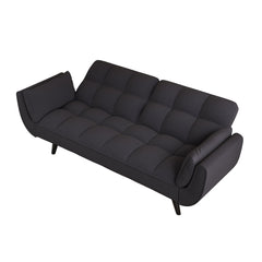 74 'black sofa Soft two armrests throw pillow pillow comfortable fit apartment bedroom small space