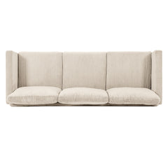 L-Shaped Sofa with Padded Corduroy: Multi-functional Design, Modern Luxury Appearance - Ideal for Living Rooms, Apartments - Easy Assembly & Maintenance,off-white