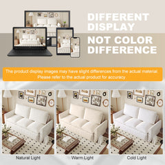 70.9' Pull Out Sofa Bed, 3-Seat Convertible Sleeper Sofa with 2-in-1 Pillow and Blanket Set,Multi-Functional Velvet Loveseat Bed,Beige