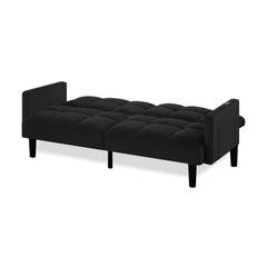 Velvet Futon Couch Convertible Folding Sofa Bed Tufted Couch for Apartment
