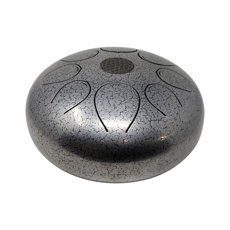 Rare Earth Gallery 25cm Pentatonic Steel Singing Drum -Silver W04d-NN