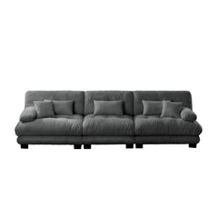 3-Seater Sectional Sofa Modular Deep Seat Sofa Couch , Chenille Sofa Soft Comfy Upholstered Furniture for Living Room, Apartment, Studio, Office,Chenille Gray