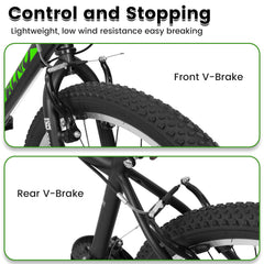 A26338 26 Inch Carbon Steel Frame Mountain Bike,21-Speed Dual V-Brake, Adult and Teens Bicycle for Mountain