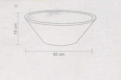 Natural Stone Light Tapered Shape Travertine Vessel Sink (D)16" (H)6"