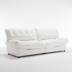 [VIDEO provided][New] Cloud Style Sofa, Teddy Velvet Fabric, Comfy Padded Cloud Couch for Living Room, Apartment