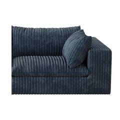 Cloud Sofa,Corduroy Fabric,Deep Seat Couches,Double-layer design,Removable  Cushion,No Assembly, DIY Combination for Living room, Bedroom,Conference room ,Apartment,Blue
