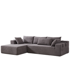 Modern Chenille Upholstered Sectional Sofa Couch Set,Modular 108' L Shaped Sectional Living Room Sofa Set With 6 Pillows,Free Combination Sofa Couch for Living Room,Bedroom(Left Chaise)W834P240001