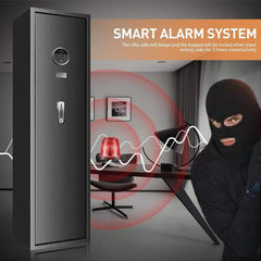 57" Heavy Duty Anti-Theft Fireproof Biometric Gun Rifle Pistol Safe For Home, 11-12 Guns (SAK53816)