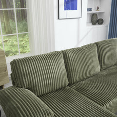 [VIDEO provided][New]U-Shaped Couch with Oversized Seat,4-Seat Sofa  with Double Chaise,Comfortable and spacious indoor furniture for Living Room,Apartment