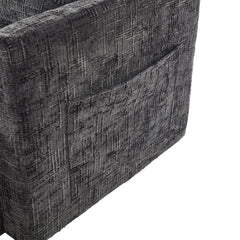 Multifunctional Lazy Person Sofa Recliner with Storage Backrest and Cell Phone Bracket in Chenille for Living Room or Bedroom